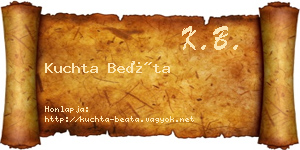 Kuchta Beáta névjegykártya