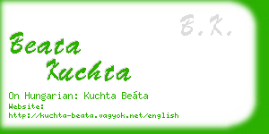 beata kuchta business card